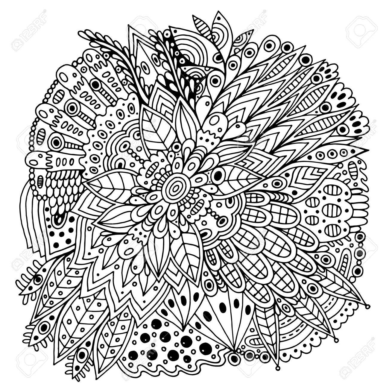 線画の抽象アート作品 （中尾さとし │ 筆絵作家 | #絵 #絵画